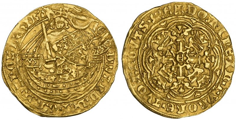 Edward III, Fourth coinage (1351-77), Transitional Treaty Period (1361), half-no...