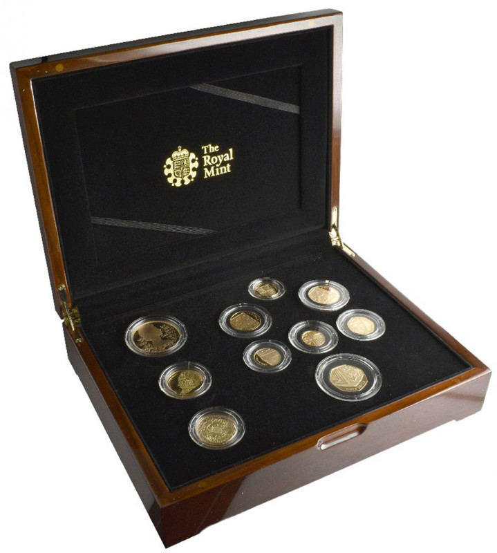 Elizabeth II, Diamond Jubilee, 2012, proof set of 10 coins all struck in gold, c...