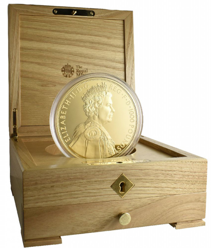 Elizabeth II, Diamond Jubilee, 2012, proof £1,000 ‘1 kilo’ in gold, Jubilee port...