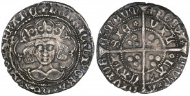 Henry VI, First Reign, Annulet issue (1422-30), groat, Calais and Rosette-Mascle issue (1430-31), groat, Calais, about very fine, the first ex Reigate...