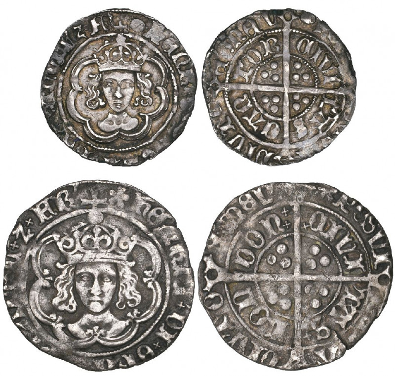 Henry VII (1485-1509), Class 3b, groat, London, m.m. pansy, 2.80g (N. 1705b; S. ...