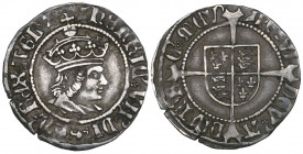 Henry VII, Profile issue, halfgroat, Canterbury, without mint signature, m.m. martlet, 1.36g (N. 1750; S. 2261), small flan crack by gra, very fine 
...