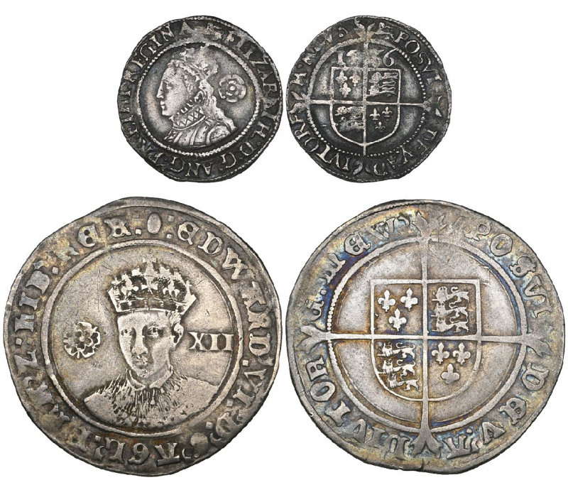 Edward VI (1547-53), Fine silver issue (1551-53), shilling, m.m. tun (N. 1937; S...