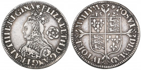 Elizabeth I (1558-1603), Milled coinage (1561-71), sixpence, 1562, m.m. star, decorated dress, medium rose behind, 2.96g (N. 2026; S. 2595), very fine...