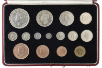 George VI, Coronation, 1937, proof set of 15 coins, silver crown to bronze farthing, including maundy set, cleaned in the past, otherwise extremely fi...