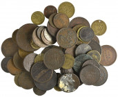 Miscellaneous mainly 19th century tokens etc. (69), including: Bristol shilling, Birmingham threepence, pennies (11), halfpennies (7), farthings (8); ...