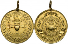 Ireland, Order of the Ancient and Most Benevolent Friendly Brothers of St Patrick, gold Brother’s Badge, unsigned and undated (late 18th Century), cro...