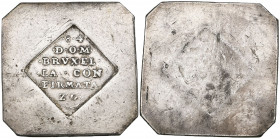 Spanish Netherlands, Brabant, Brussels Besieged by Alexander Farnese 1584, uniface 2 florins, six-line inscription within lozenge, 12.98g (cf Delm. 22...