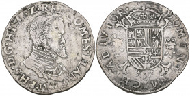 Spanish Netherlands, Flanders, Philip II, half-filipsdaalder, 1562 Bruges, m.m, lis to right of date, 16.93g (v.G.& H. 211-7a), very fine Ex Morton an...