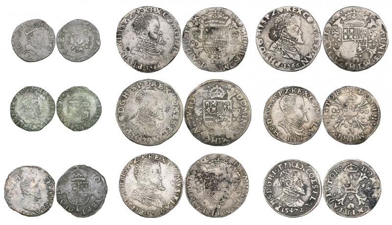 Spanish Netherlands, Philip II, fifth-filipsdaalder (5), 1566 (2-one countermark...