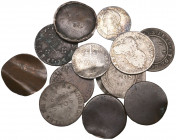 France / North America, billon sou marqué of 24 deniers, 1740 d (Lyon), probably a contemporary forgery (cf Breen 451), silver wash largely missing, c...