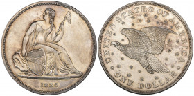 U.S.A., proof Gobrecht ‘Flying Eagle’ silver dollar, 1836, die alignment II (Judd 60), with handling marks and a small rim bruise, good extremely fine...