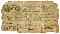 English Provincial: Gainsborough Bank (William Hornby & Joseph Esdaile, £10, 3 August 1801, ‘payable in London’, serial no. 534, with vignette of brid...