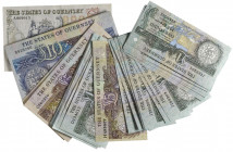 Guernsey, 1975 issue, £10 (1) and £1 (9), all signed by Hodder; with 1980 issue, £10 (4), £5 (10), £1 (12) and 1990 issue, £5 (1), and £1 (28), 1975 £...