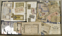France, Assignats (15), various issues including 10,000 francs, 18 Nivôse an 3 (Pick A82), this slightly foxed, fine; together with diverse world bank...