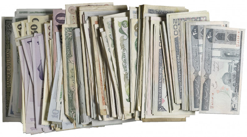 Iran and Lebanon, ranges of banknotes, some 1930s issues but mostly later, with ...