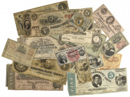 U.S.A., Fractional Currency, pair of uncut First Issue 5 cents, 1863 (Pick 97c) and later issues of 5 cents (1), 10 cents (3) and 25 cents (3) (Pick 1...