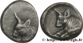 CARIA - ANONYMOUS
Type : Hemiobole 
Date : c. 480-450 AC. 
Mint name / Town : Atelier incertain 
Metal : silver 
Diameter : 8  mm
Orientation dies : 3...