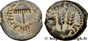 JUDAEA - HERODIAN KINGDOM - AGRIPPA I
Type : Prutah 
Date : 41-42 
Mint name / Town : Judée, Jérusalem 
Metal : copper 
Diameter : 17  mm
Orientation ...
