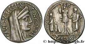 AEMILIA
Type : Denier 
Date : 62 AC. 
Mint name / Town : Rome 
Metal : silver 
Millesimal fineness : 950  ‰
Diameter : 19,5  mm
Orientation dies : 5  ...