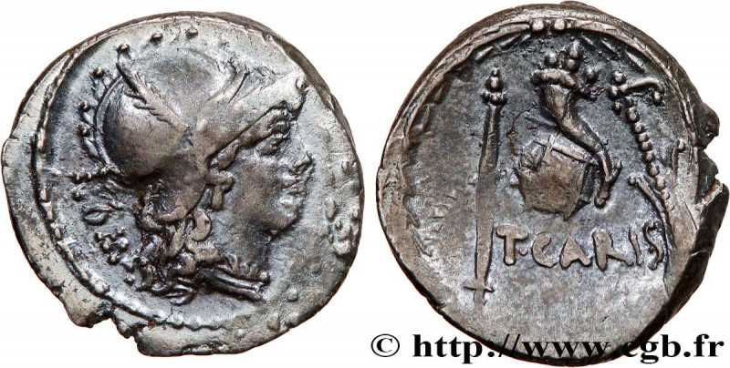 CARISIA
Type : Denier 
Date : 46 AC. 
Mint name / Town : Rome 
Metal : silver 
M...