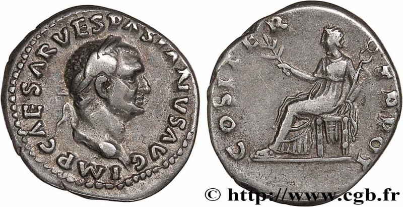 VESPASIAN
Type : Denier 
Date : 70 
Mint name / Town : Rome 
Metal : silver 
Mil...