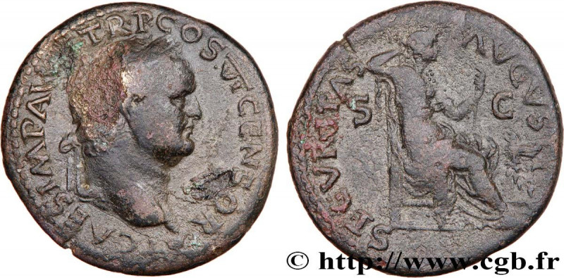 TITUS
Type : As 
Date : 77-78 
Mint name / Town : Lyon 
Metal : copper 
Diameter...