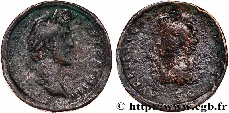 ANTONINUS PIUS and MARCUS AURELIUS CAESAR
Type : Sesterce - Proto-contorniate 
D...