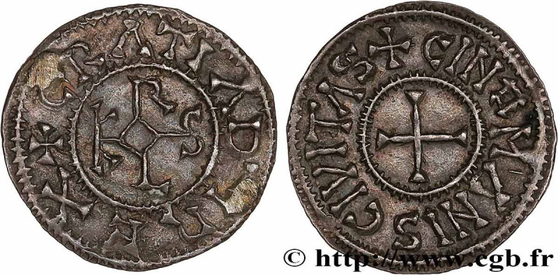 CHARLES II LE CHAUVE / THE BALD
Type : Denier 
Date : n.d. 
Mint name / Town : L...