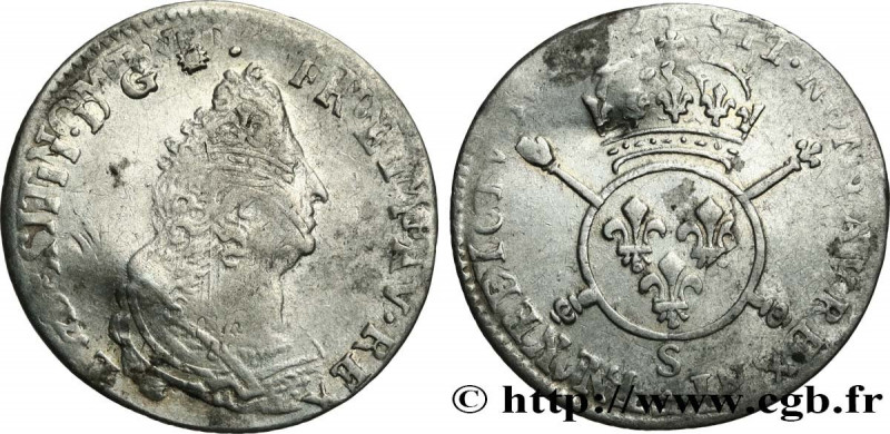 LOUIS XIV "THE SUN KING"
Type : Douzième d'écu aux insignes 
Date : 1702 
Mint n...