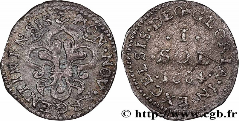 LOUIS XIV "THE SUN KING"
Type : I sol 
Date : 1684 
Mint name / Town : Strasbour...