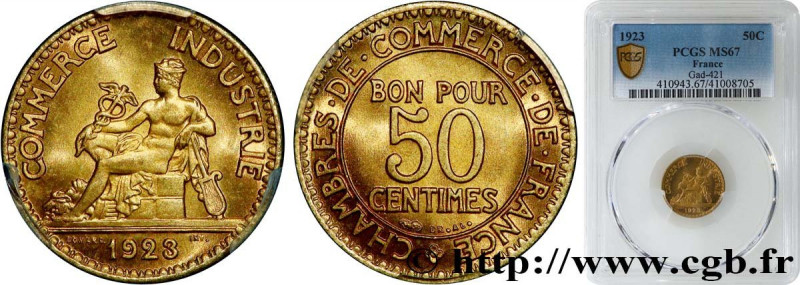 III REPUBLIC
Type : 50 centimes Chambres de Commerce 
Date : 1923 
Mint name / T...