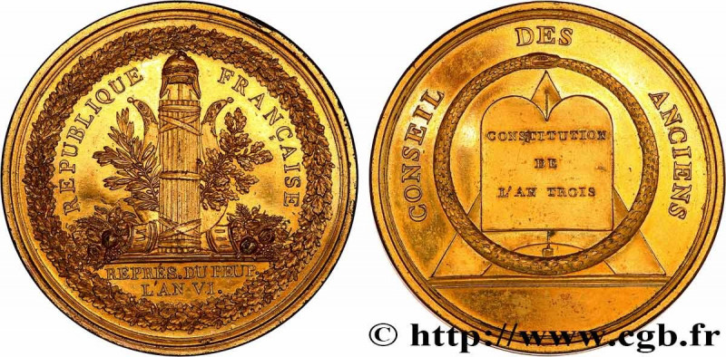 DIRECTOIRE
Type : Médaille, Conseil des Anciens 
Date : 1797-1798 
Metal : gilt ...