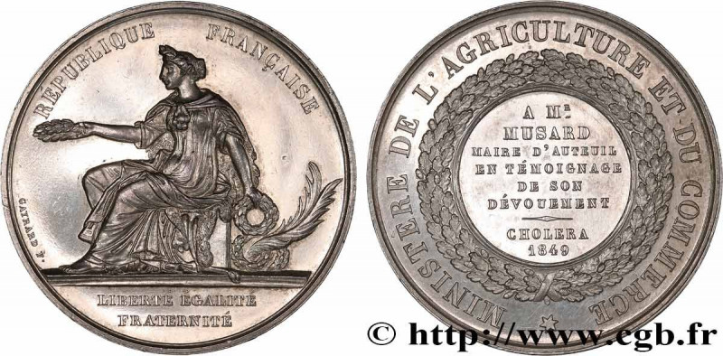 SECOND REPUBLIC
Type : Médaille, Récompense choléra 
Date : 1849 
Metal : silver...