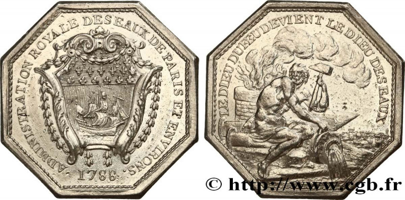 CORPORATIONS
Type : OFFICIERS DES EAUX DE PARIS 
Date : 1788 
Metal : silver 
Di...