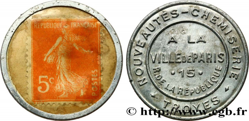 POSTAGE STAMPS AS CURRENCY
Type : Timbre 5 Centimes 
Date : n.d. 
Mint name / To...