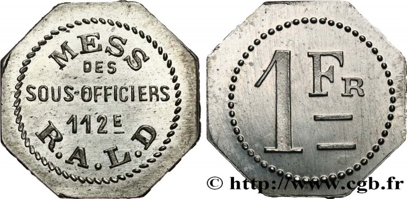 MILITARY JETONS, TOKENS AND COINS
Type : 1 FRANC 
Date : n.d. 
Mint name / Town ...