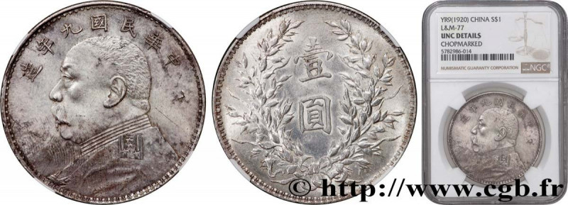 CHINA
Type : 1 Yuan Président Yuan Shikai an 9 
Date : 1920 
Quantity minted : -...