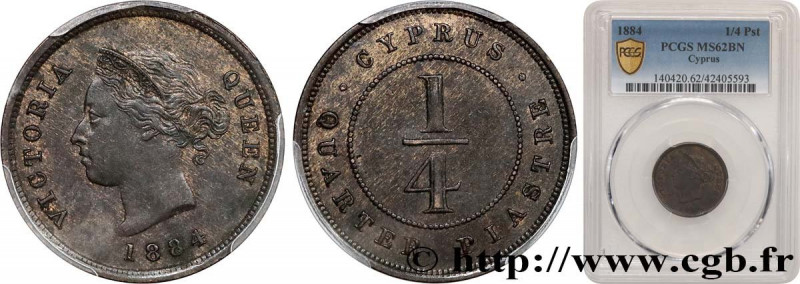 CYPRUS
Type : 1/4 Piastre Victoria 
Date : 1884 
Quantity minted : 72000 
Metal ...