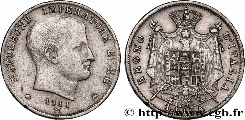 ITALY - KINGDOM OF ITALY - NAPOLEON I
Type : 1 Lire 
Date : 1811 
Mint name / To...