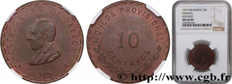 MEXICO - PROVISIONAL GOVERNMENT OF OAXACA
Type : 10 Centavos 
Date : 1915 
Quant...