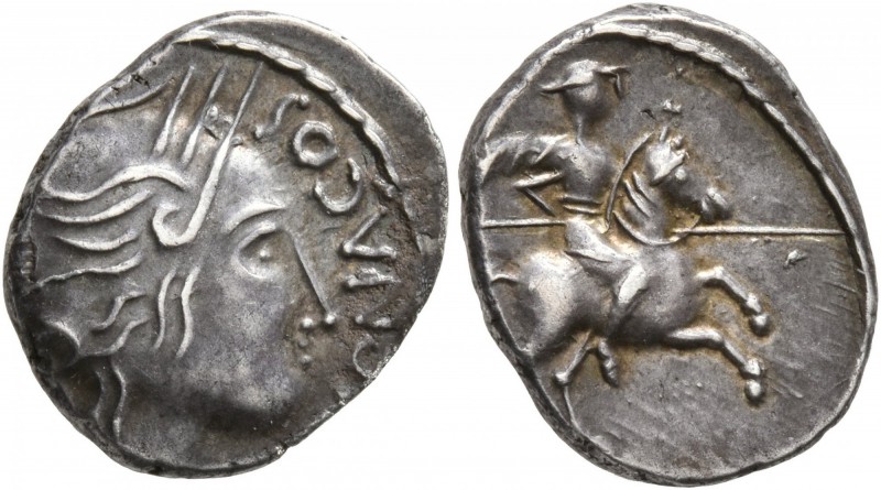 CELTIC, Southern Gaul. Allobroges. Circa 61-40 BC. Quinarius (Silver, 15 mm, 1.9...