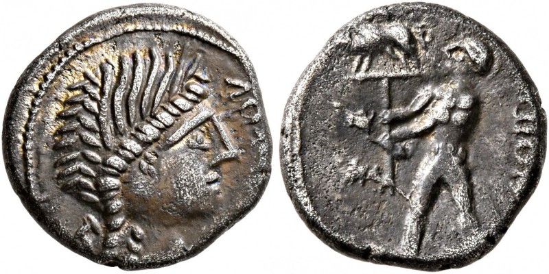 CELTIC, Central Gaul. Aedui. 50-30 BC. Quinarius (Silver, 13 mm, 1.89 g, 3 h), D...