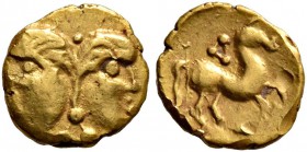 CELTIC, Central Europe. Vindelici. Late 3rd or very early 2nd century BC. 1/24 Stater (Gold, 7 mm, 0.30 g, 12 h), 'Januskopf I' type. Head of Janus wi...