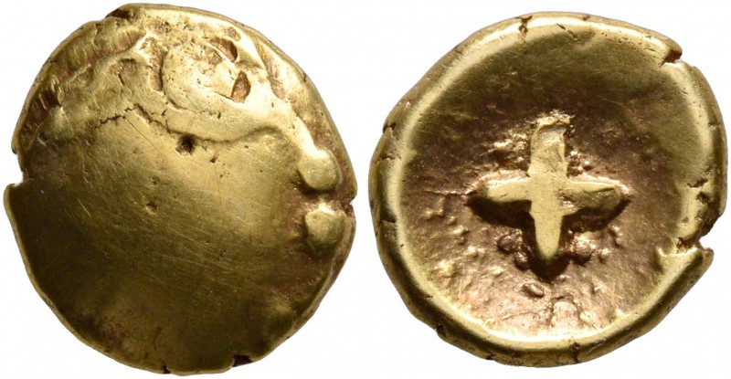 CELTIC, Central Europe. Vindelici. 1st century BC. 1/4 Stater (Gold, 10 mm, 1.89...