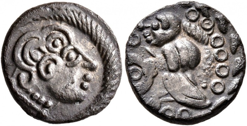 CELTIC, Central Europe. Uncertain tribe. 1st century BC. Quinarius (Silver, 13 m...