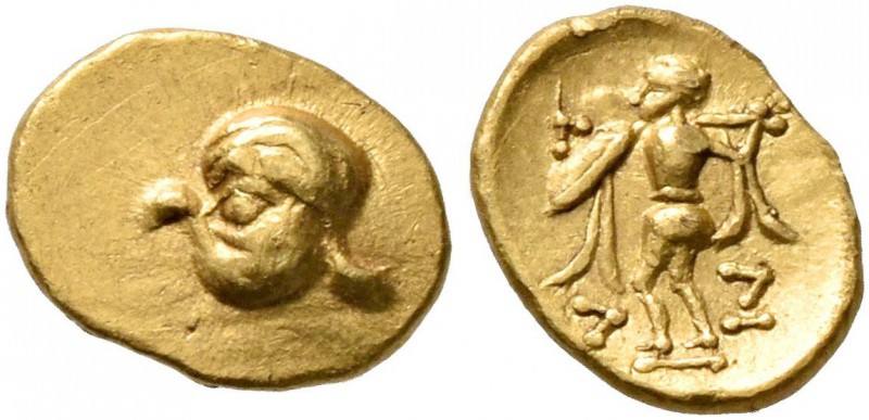 CELTIC, Central Europe. Boii. 2nd century BC. 1/24 Stater (Gold, 7 mm, 0.33 g, 3...