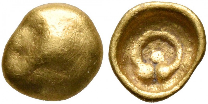 CELTIC, Central Europe. Boii. 2nd century BC. 1/24 Stater (Gold, 6 mm, 0.23 g). ...