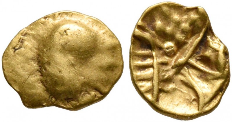 CELTIC, Central Europe. Boii. 1st century BC. 1/24 Stater (Gold, 7 mm, 0.33 g), ...
