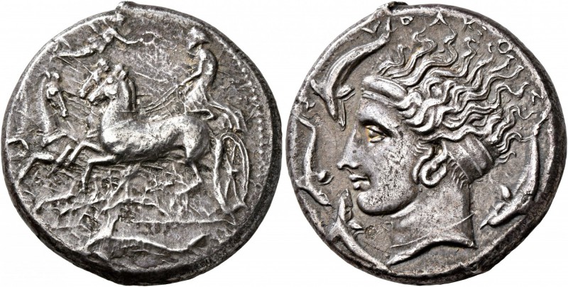 SICILY. Syracuse. Dionysios I , 405-367 BC. Tetradrachm (Silver, 26 mm, 16.82 g,...